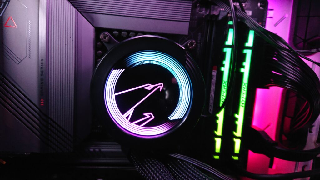Gigabyte Z690 Gaming X and AIO Cooler Installed