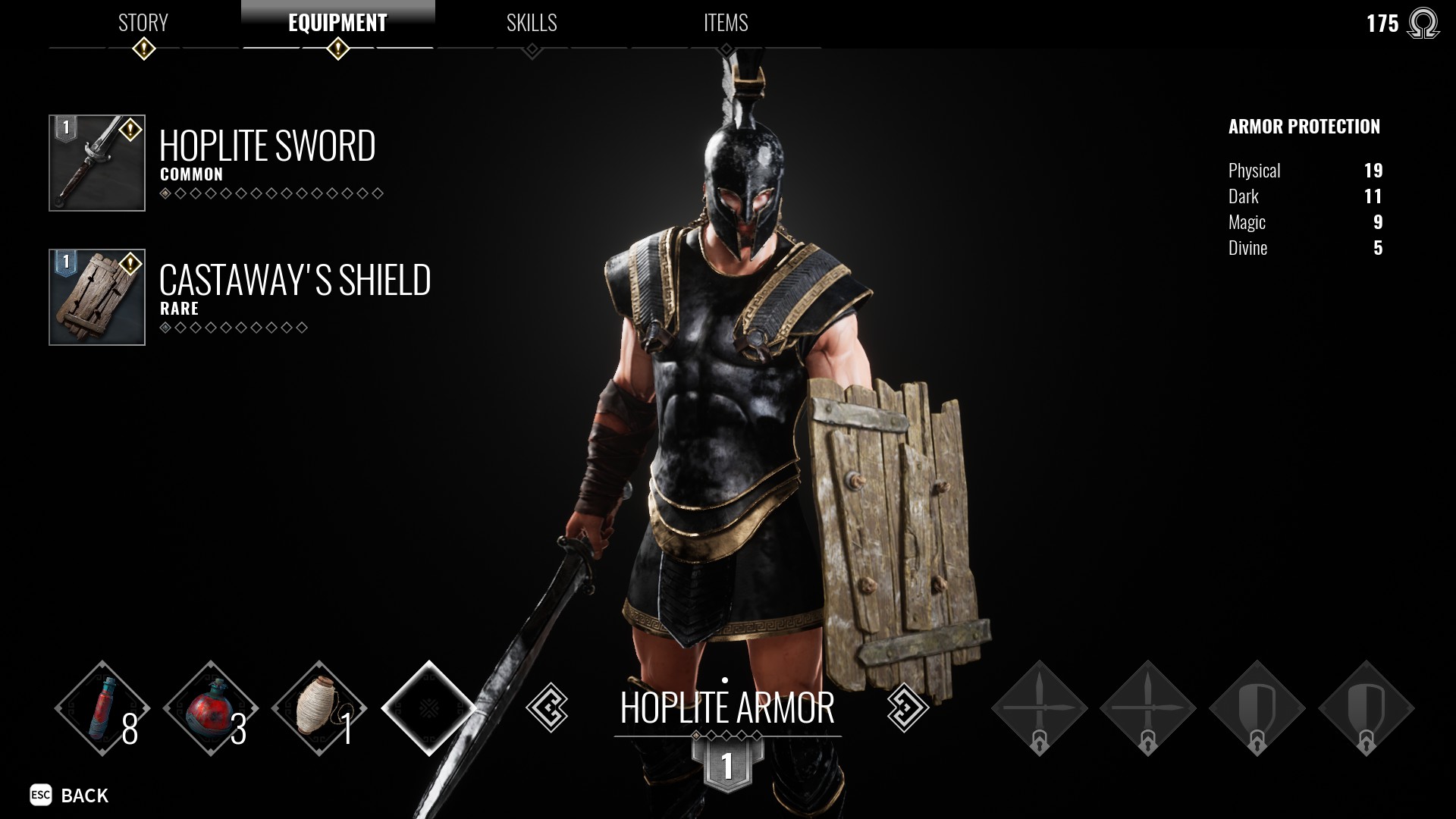 Achilles: Legends Untold gear