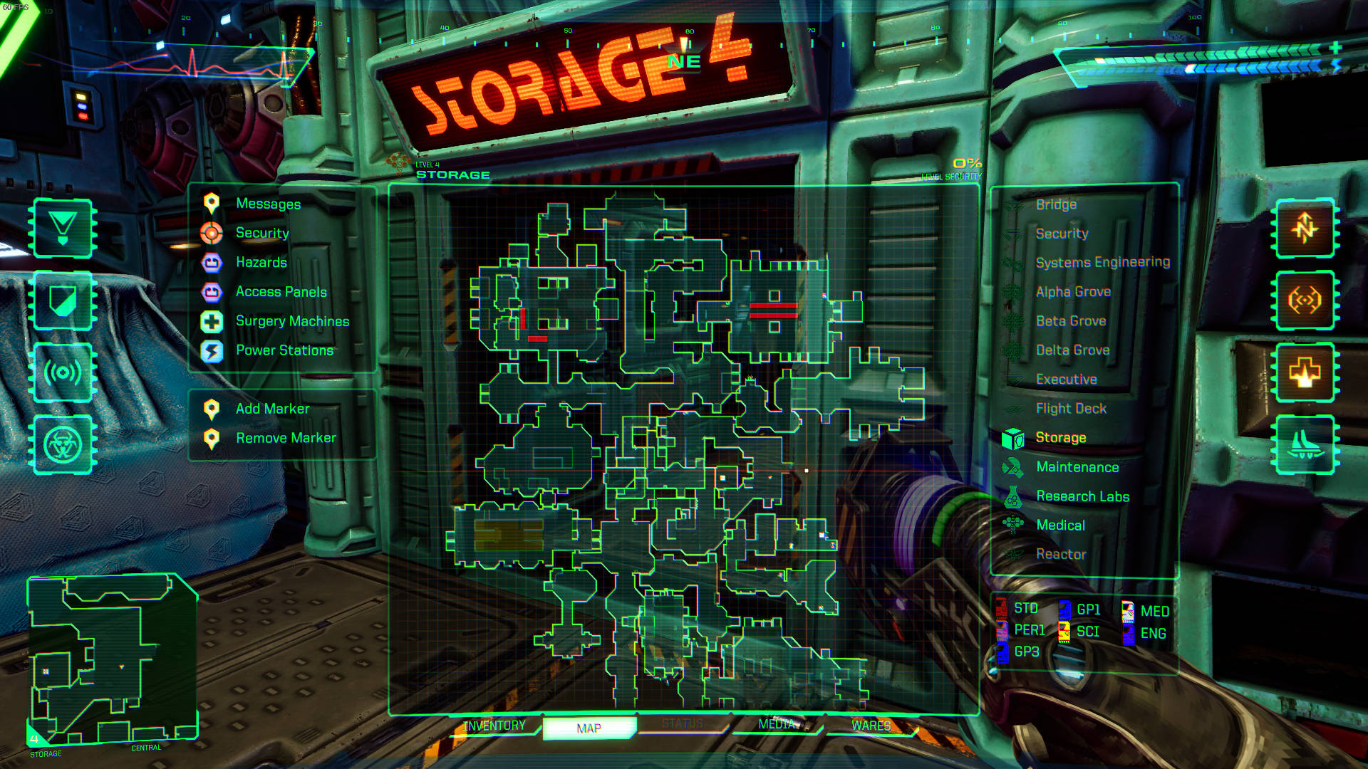 System Shock (2023) Storage Deck Map