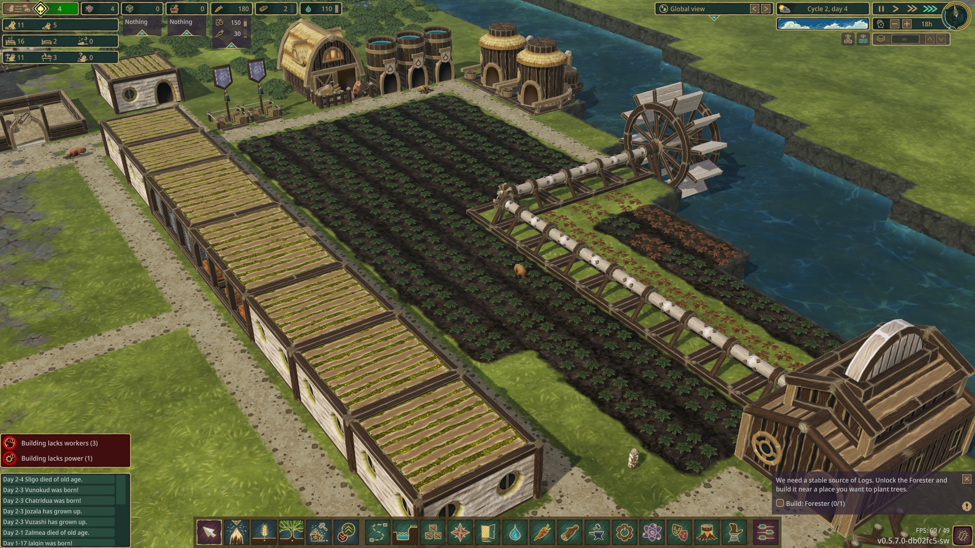 Timberborn village layout
